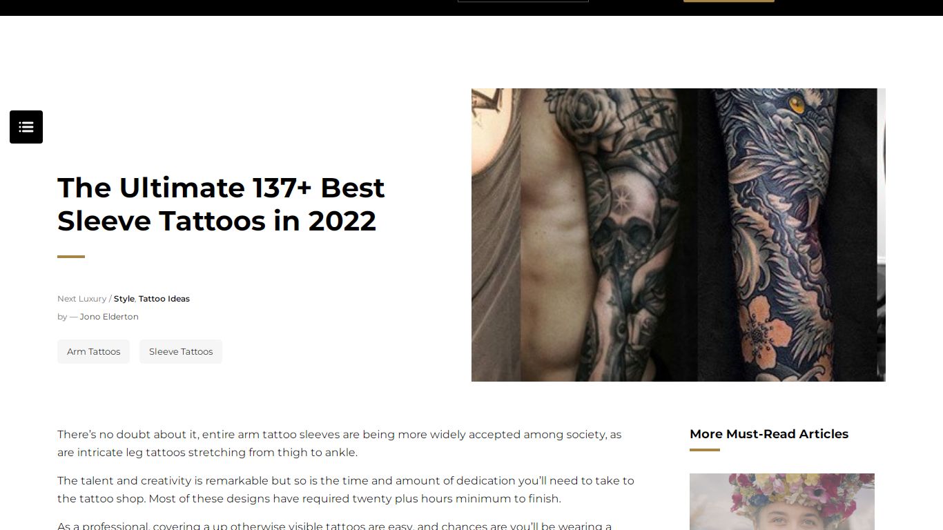 The Ultimate 137+ Best Sleeve Tattoos in 2021 - Next Luxury